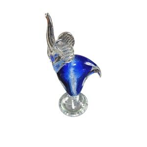 MURANO BLUE GLASS ELEPHANT WITH MADE IN ITALY Estate Sale finds